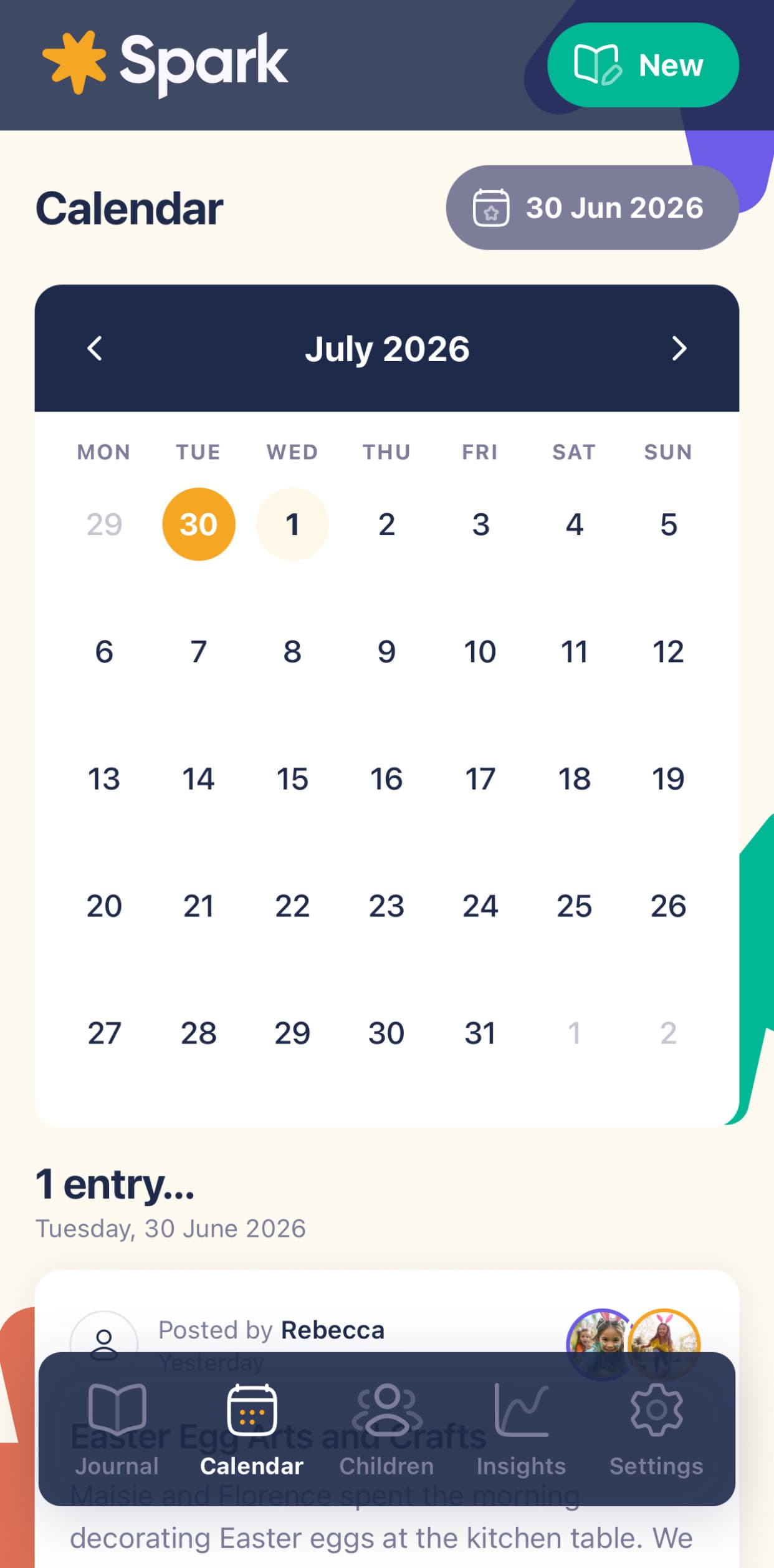 Spark calendar